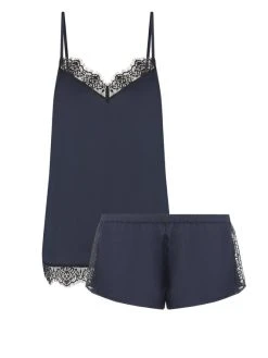 Simone Perele Satin Secrets Pyjama -Leggings Shop Simone Perele Satin Secrets Pyjama grau 23H64000 SET 581 4