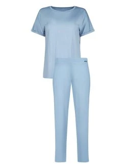 Skiny Every Night In Mix & Match Pyjama Mit Kurzarm-Shirt -Leggings Shop Skiny Every Night In Mix und Match Pyjama mit Kurzarm Shirt blau 08077674 SET S336 3