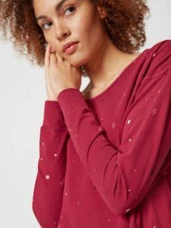 Every Night In Skiny Langarm-Nachthemd -Leggings Shop Skiny Every Night In Skiny 03 Langarm Sleepshirt rot 080766 S327 2