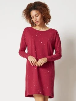 Every Night In Skiny Langarm-Nachthemd