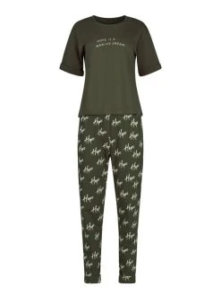 Every Night In Skiny Pyjama Mit T-Shirt -Leggings Shop Skiny Every Night in Skiny 01 Pyjama mit T Shirt gruen 080727 S269 3