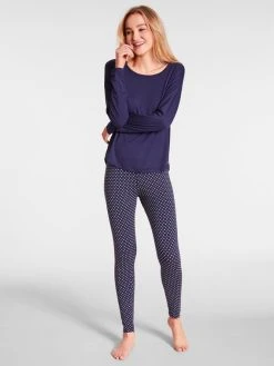 Tom Tailor Loungewear Gepunktete Leggings -Leggings Shop Tom Tailor Loungewear Gepunktete Leggings blau 64000 6061 0635 1625052561