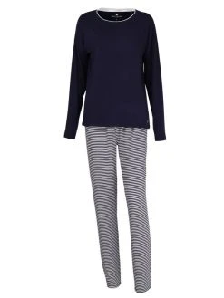 Tom Tailor Nightwear Pyjama Mit Gestreifter Hose -Leggings Shop Tom Tailor Nightwear Pyjama mit gestreifter Hose blau 60022 6085 0622 1625052562