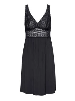 Triumph Aura Spotlight Negligé Mit Spitze, Länge 90cm -Leggings Shop Triumph Aura Spotlight Neglige mit Spitze Laenge 90cm schwarz 10207512 0004 1628501589