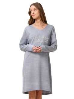 Triumph Lounge-Me Cotton Nachthemd Mit Brustprint, Länge 90cm