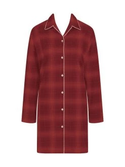 Triumph Lounge-Me Cotton Nachthemd, Boyfriend-Schnitt, Länge 90cm