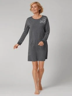 Triumph Lounge-Me Cotton Langarm-Nachthemd, Länge 90cm