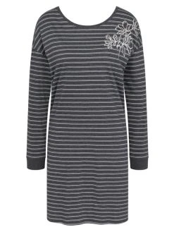 Triumph Lounge-Me Cotton Langarm-Nachthemd, Länge 90cm -Leggings Shop Triumph Lounge Me Cotton Langarm Nachthemd Laenge 90cm grau 10209579 M034 1622627538