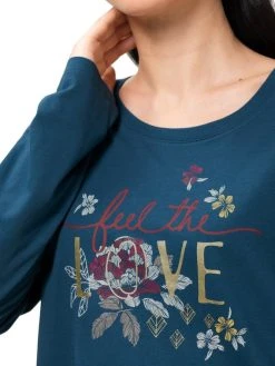 Triumph Lounge-Me Cotton Pyjama, Lang -Leggings Shop Triumph Lounge Me Cotton Pyjama lang blau 10213410 M008 2