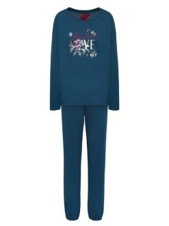 Triumph Lounge-Me Cotton Pyjama, Lang -Leggings Shop Triumph Lounge Me Cotton Pyjama lang blau 10213410 M008 4