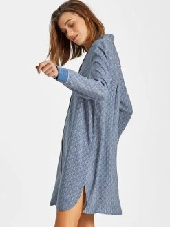 Triumph Lounge-Me Natural Sleepshirt Im Boyfriend-Look, Länge 90cm -Leggings Shop Triumph Lounge Me Natural Nachthemd Laenge 90cm blau 10213412 0032 2