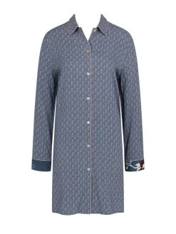 Triumph Lounge-Me Natural Sleepshirt Im Boyfriend-Look, Länge 90cm -Leggings Shop Triumph Lounge Me Natural Nachthemd Laenge 90cm blau 10213412 0032 3