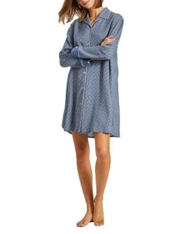 Triumph Lounge-Me Natural Sleepshirt Im Boyfriend-Look, Länge 90cm -Leggings Shop Triumph Lounge Me Natural Nachthemd Laenge 90cm blau 10213412 0032 4