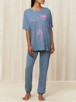 Triumph Sets Kurzarm-Pyjama 7 Triumph Sets Kurzarm-Pyjama -Leggings Shop Triumph Sets Kurzarm Pyjama blau 10214839 0032 2
